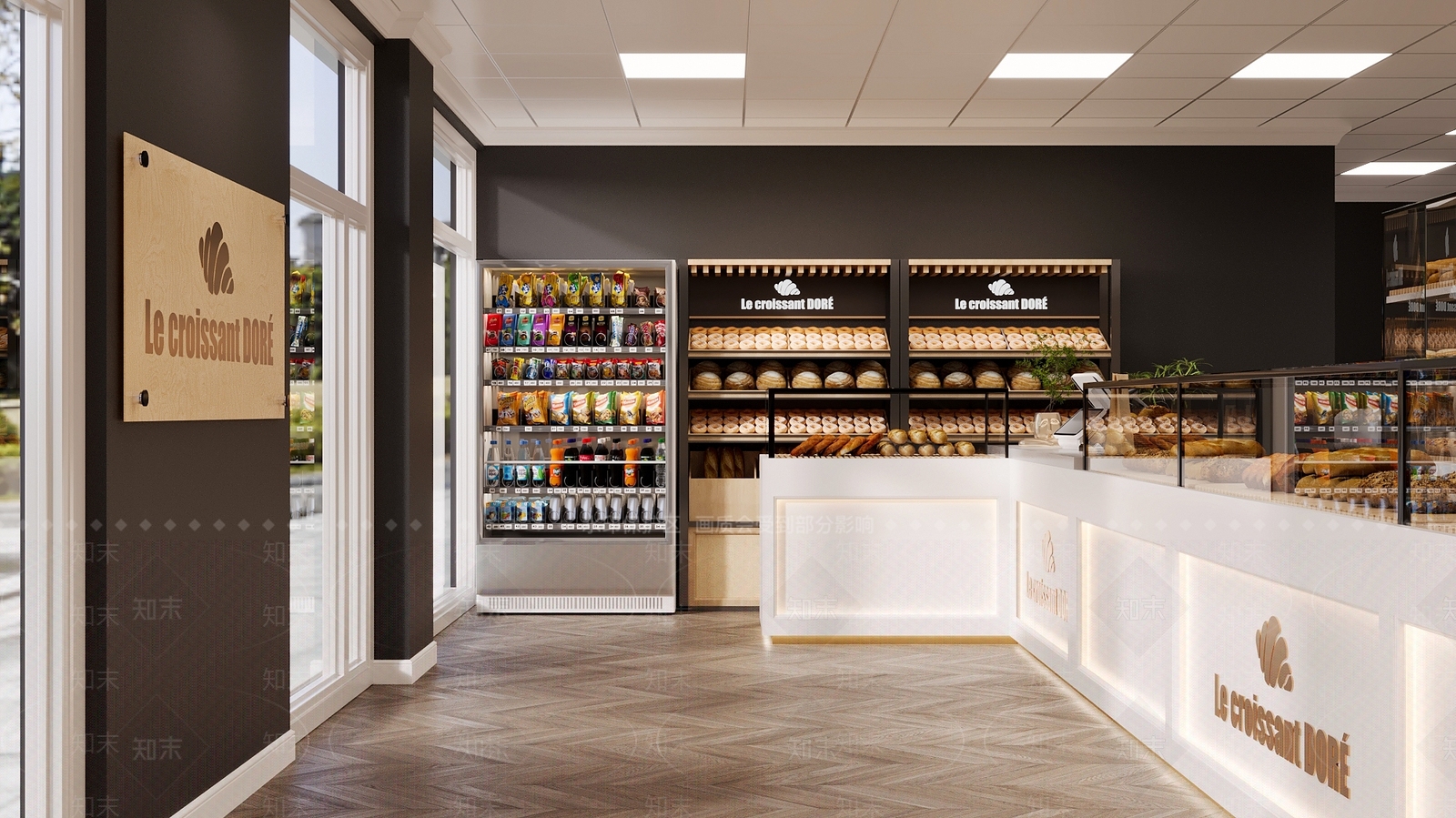 现代甜品面包店3D模型下载【ID:1182142617】