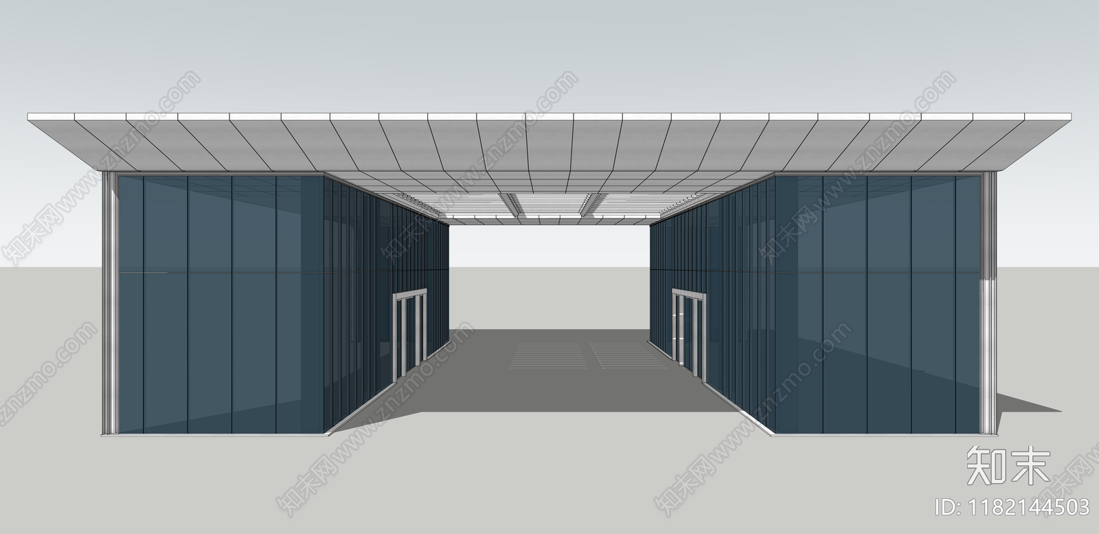 现代入口大门SU模型下载【ID:1182144503】