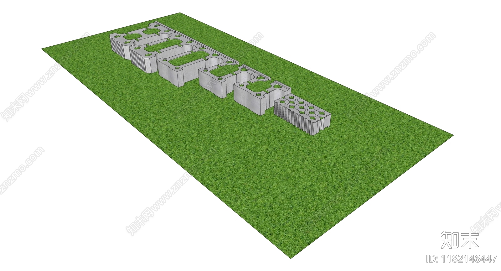 工业滨水景观SU模型下载【ID:1182146447】