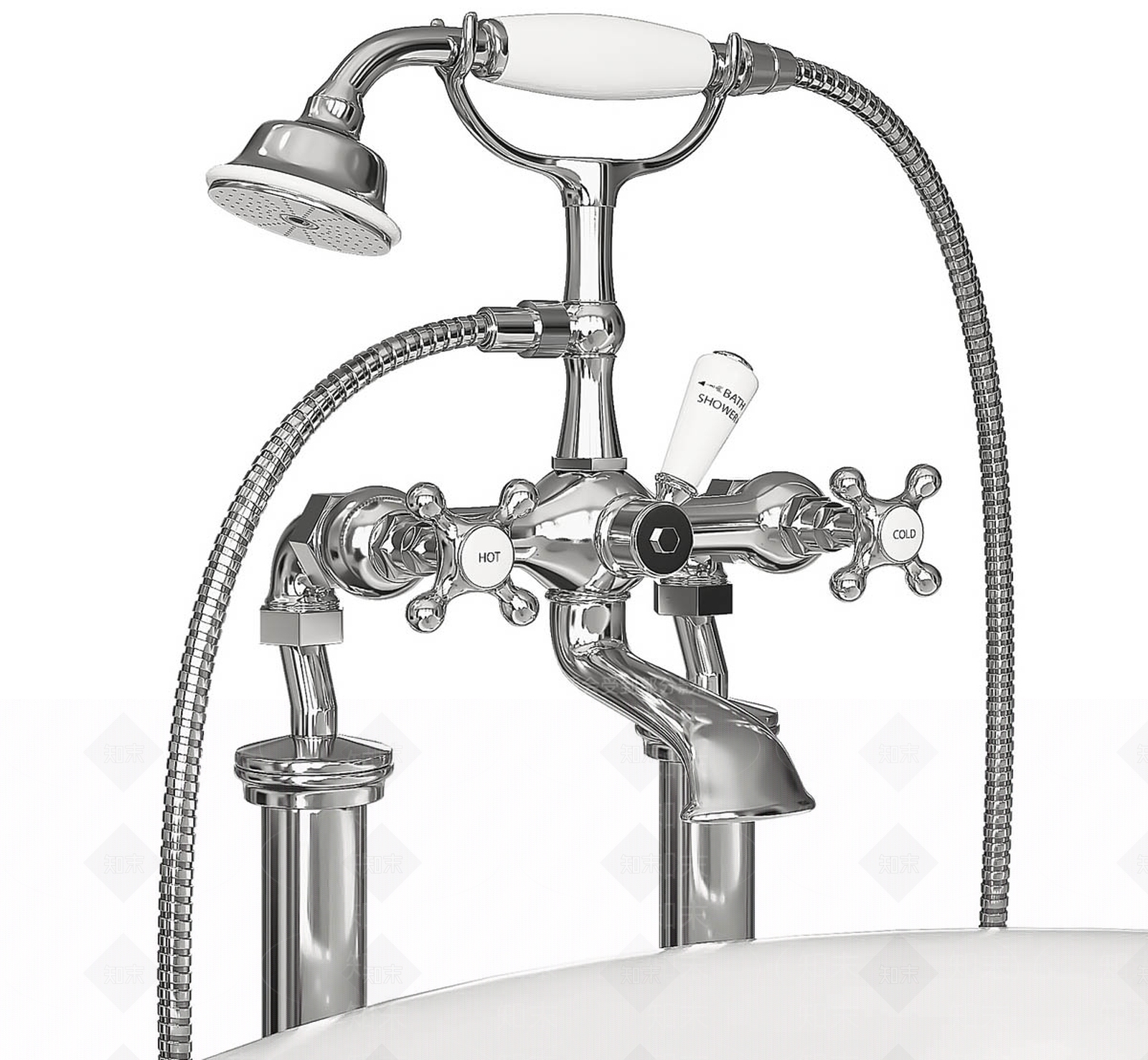 欧式美式水龙头SU模型下载【ID:1182149805】