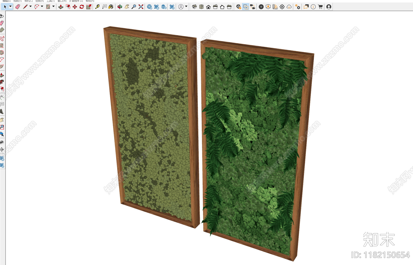 绿植墙SU模型下载【ID:1182150654】