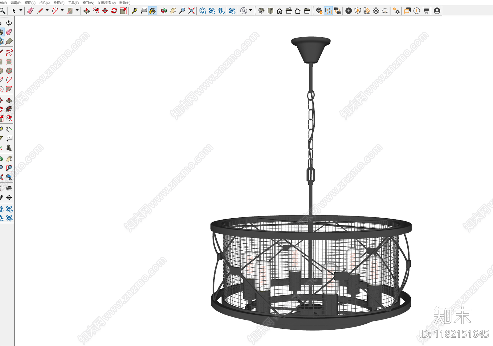 侘寂工业吊灯SU模型下载【ID:1182151645】