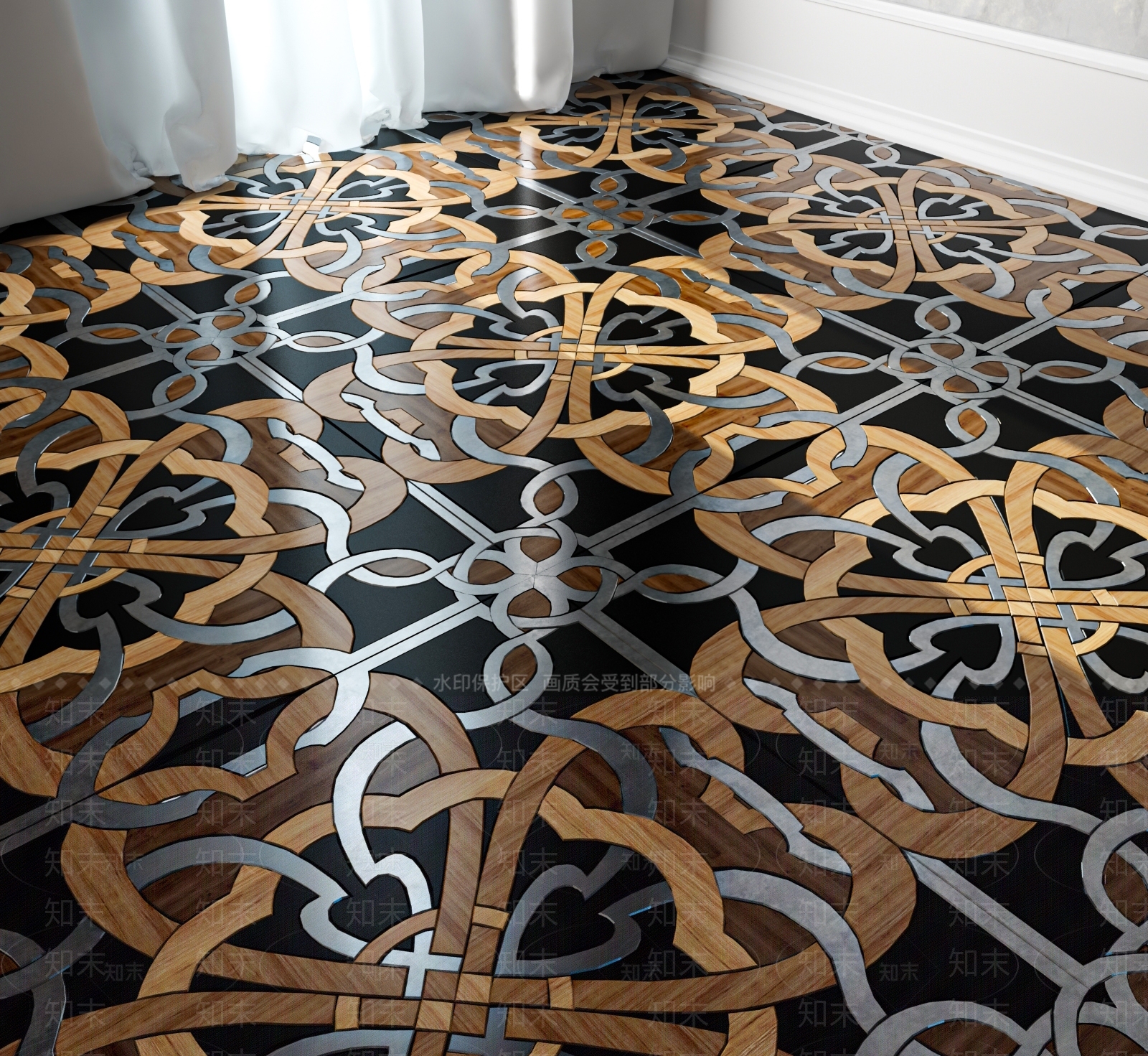 美式欧式地板SU模型下载【ID:1182151920】