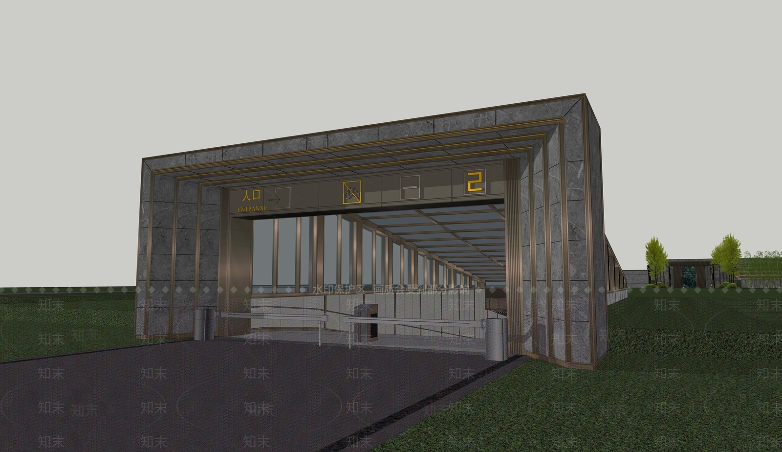 现代小公建SU模型下载【ID:1182157658】