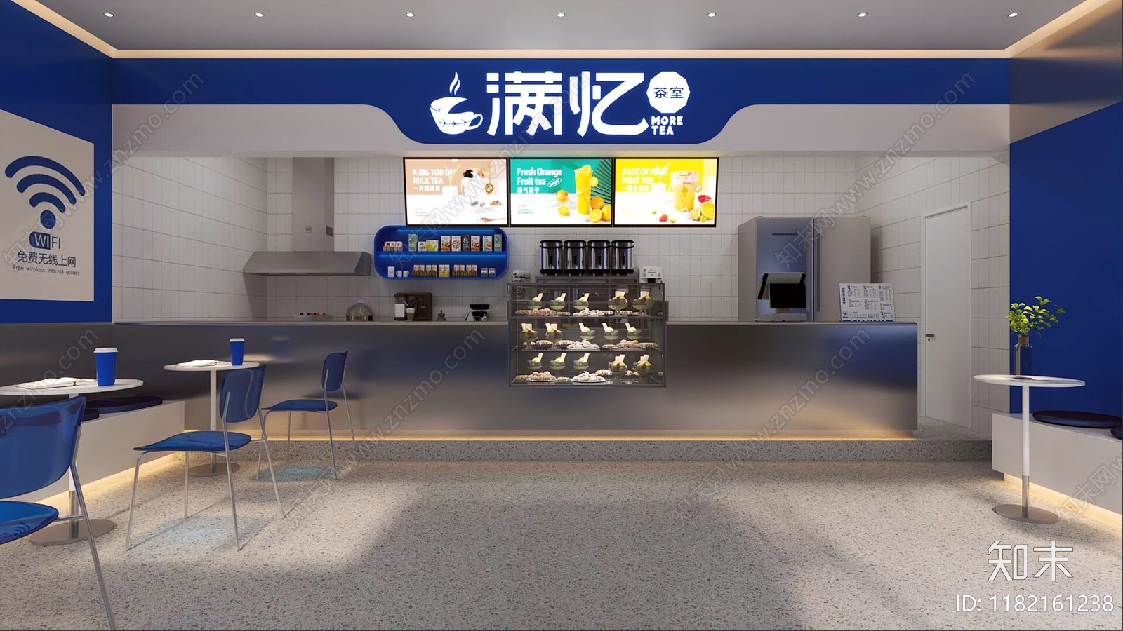 现代奶茶店3D模型下载【ID:1182161238】