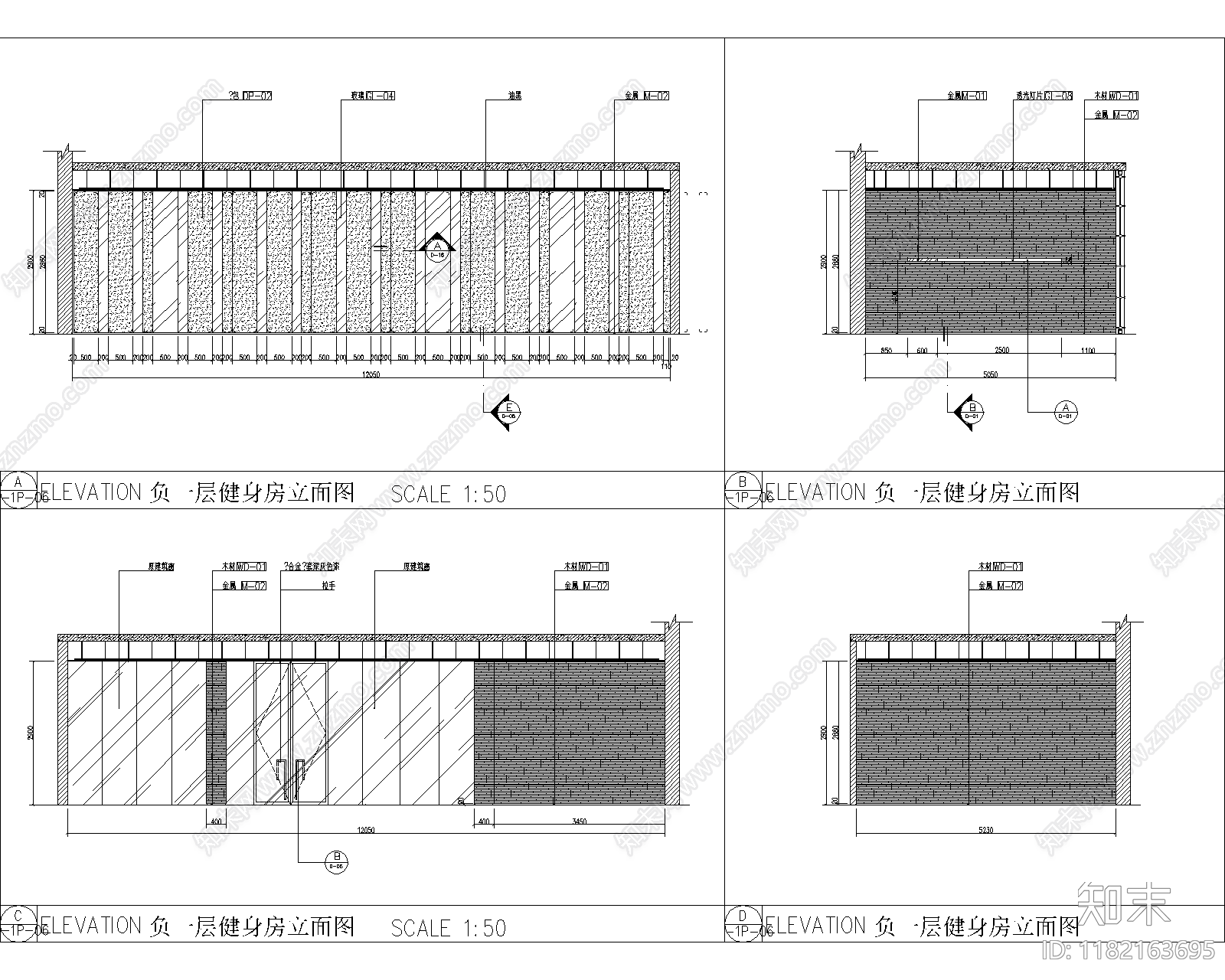 现代会所cad施工图下载【ID:1182163695】