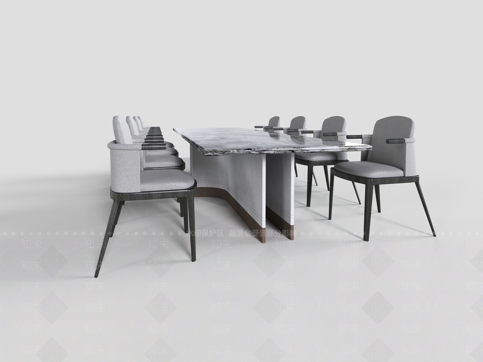 现代餐桌椅3D模型下载【ID:1182168019】