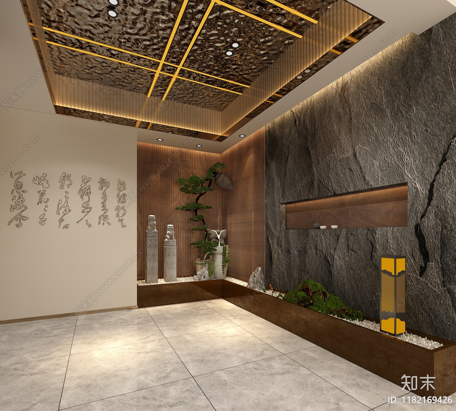 新中式轻奢休息室3D模型下载【ID:1182169426】