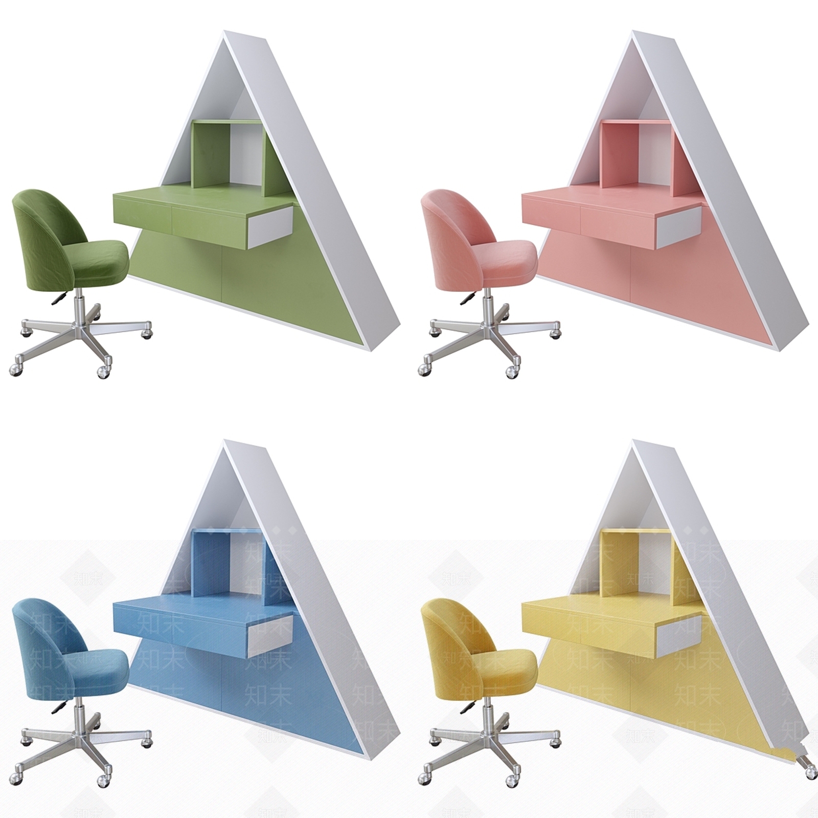 儿童桌椅3D模型下载【ID:1182181517】