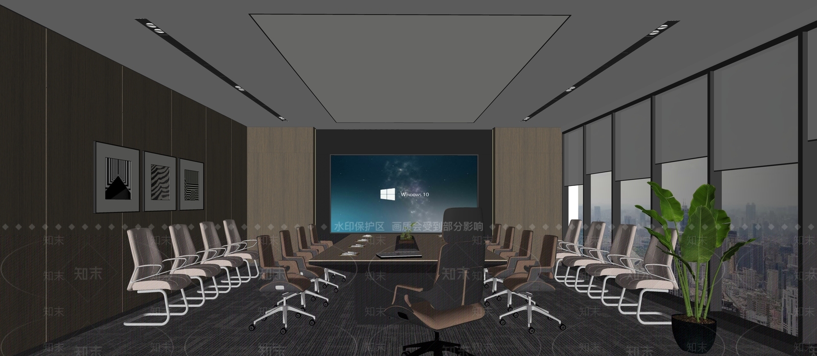 现代会议室SU模型下载【ID:1182194961】