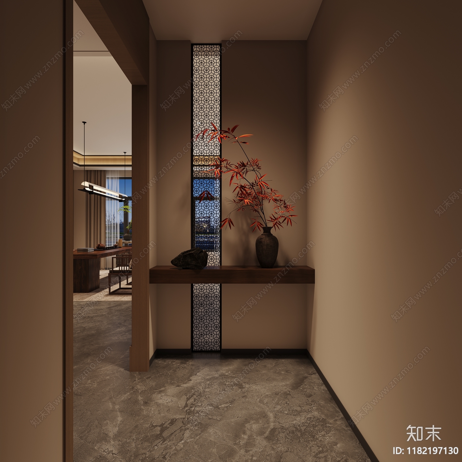 新中式中式接待室3D模型下载【ID:1182197130】