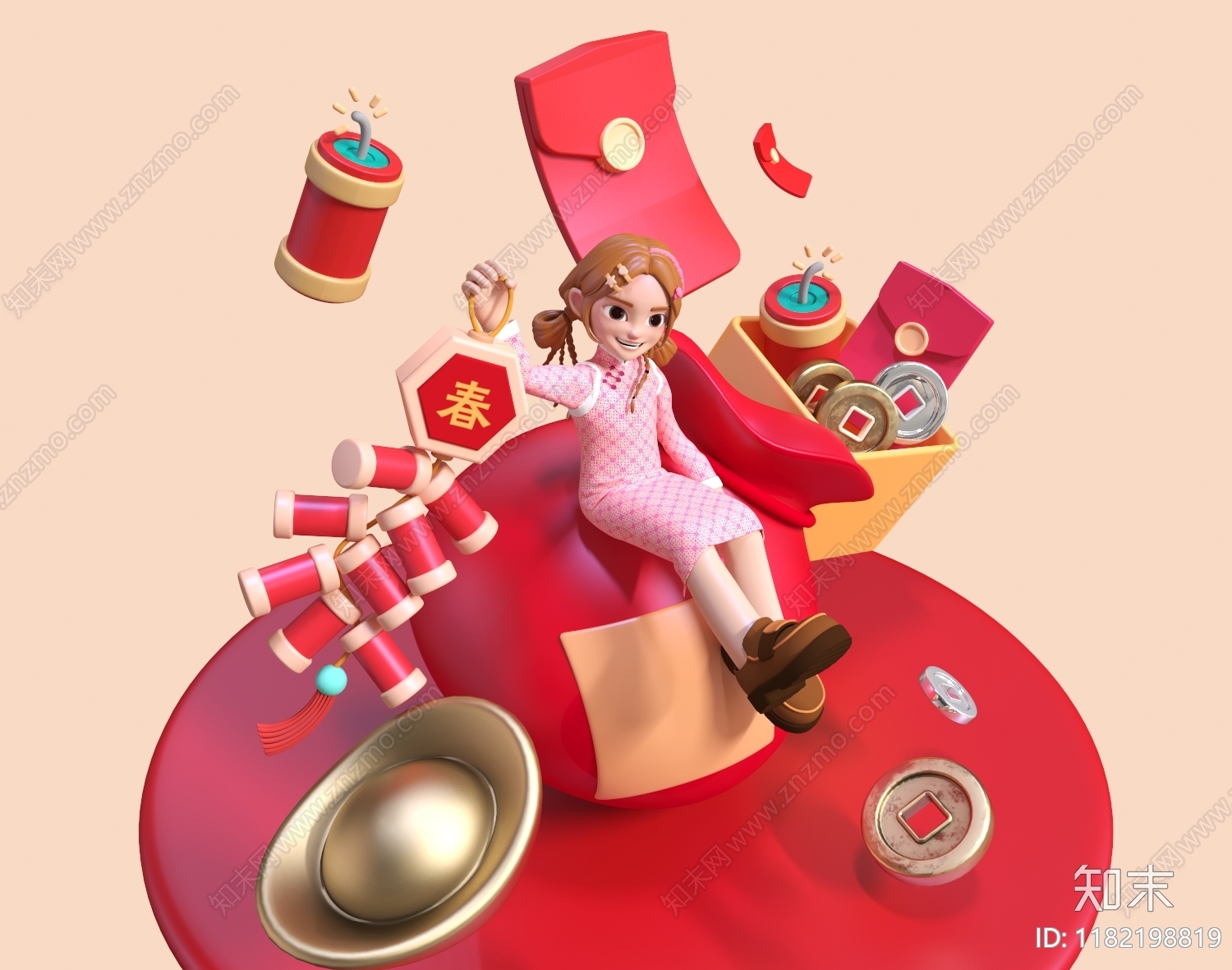 现代美陈3D模型下载【ID:1182198819】