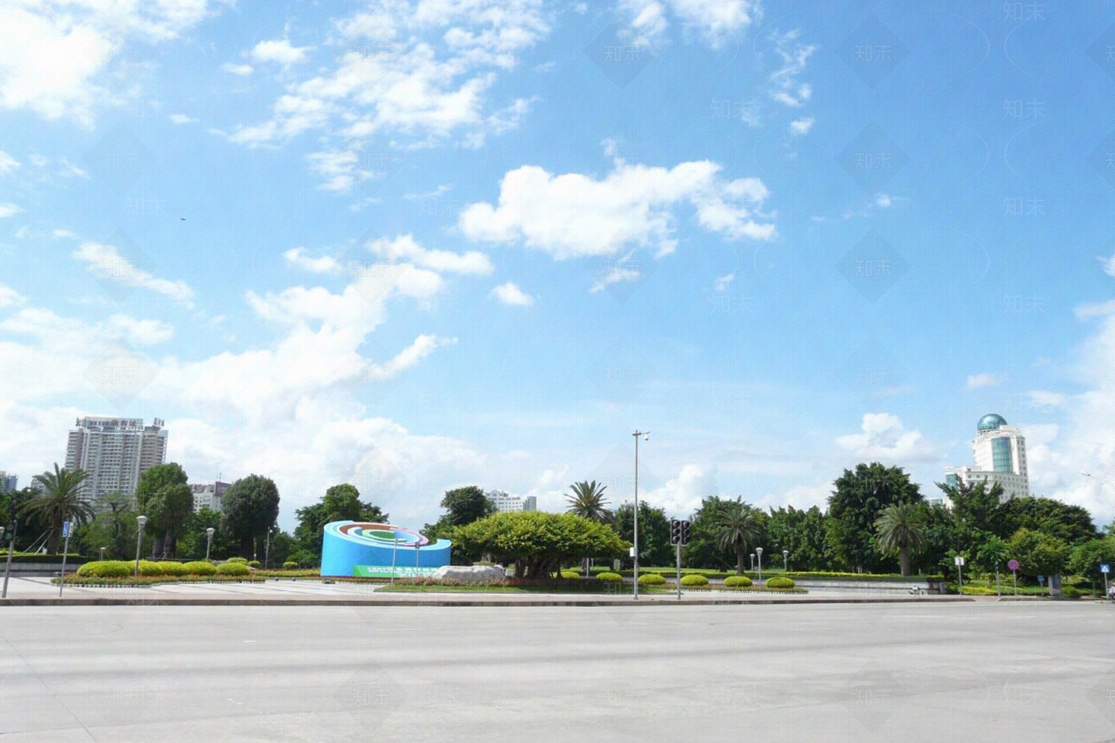 现代新中式街道外景贴图下载【ID:1182200216】