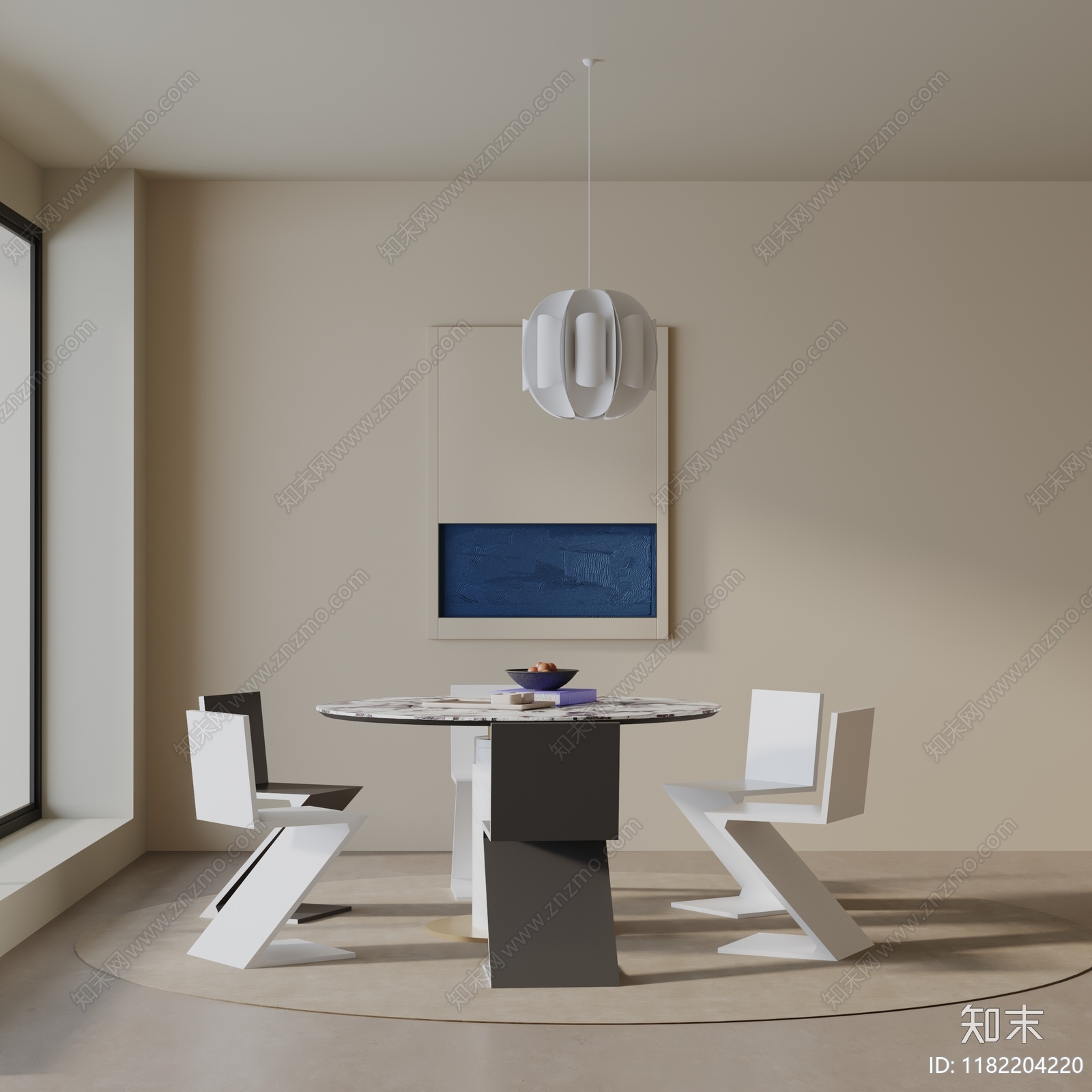 现代餐桌3D模型下载【ID:1182204220】