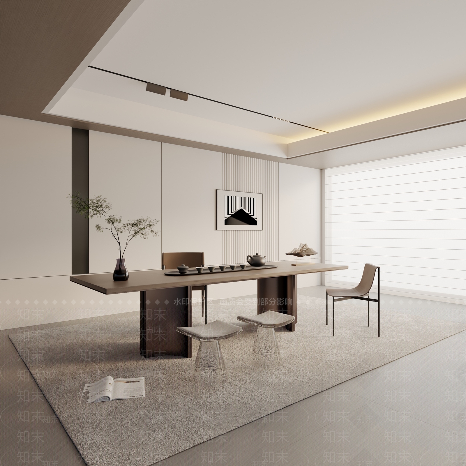 现代茶室3D模型下载【ID:1182208155】