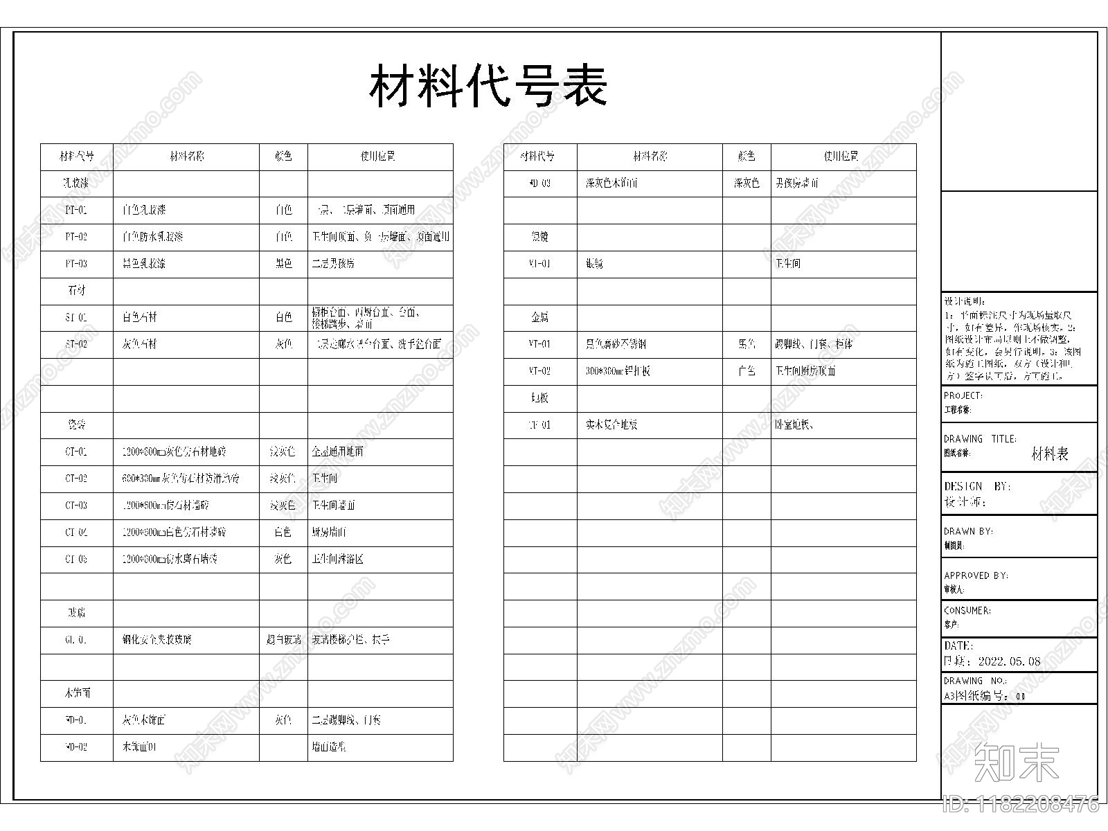 别墅cad施工图下载【ID:1182208476】