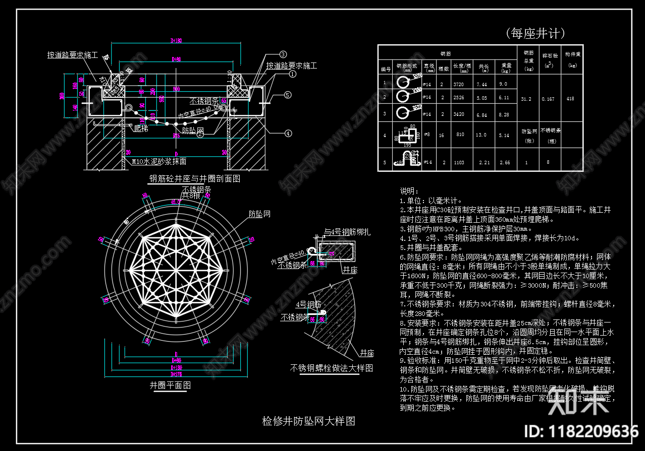 给排水节点详图cad施工图下载【ID:1182209636】