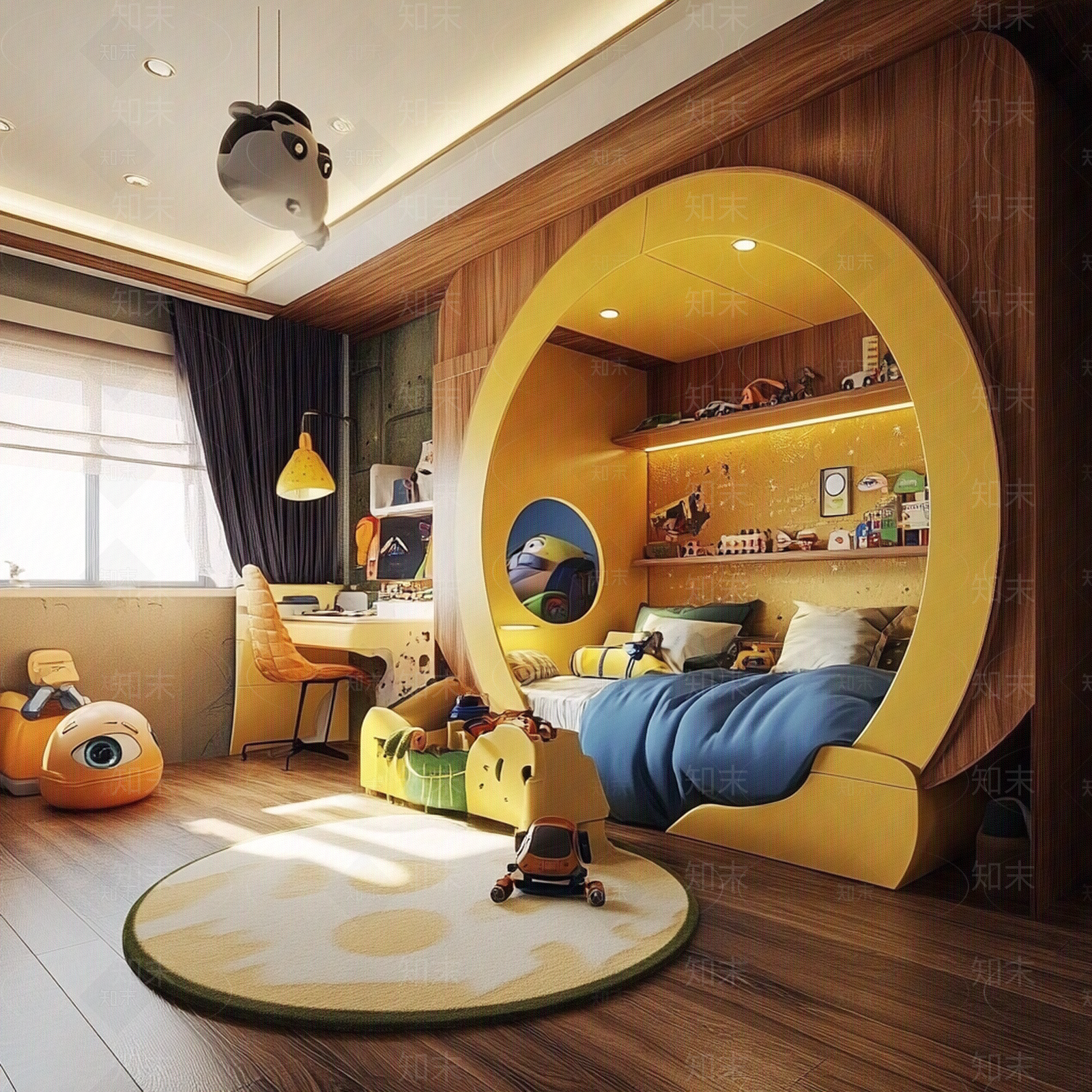 现代卧室贴图下载【ID:1182216562】