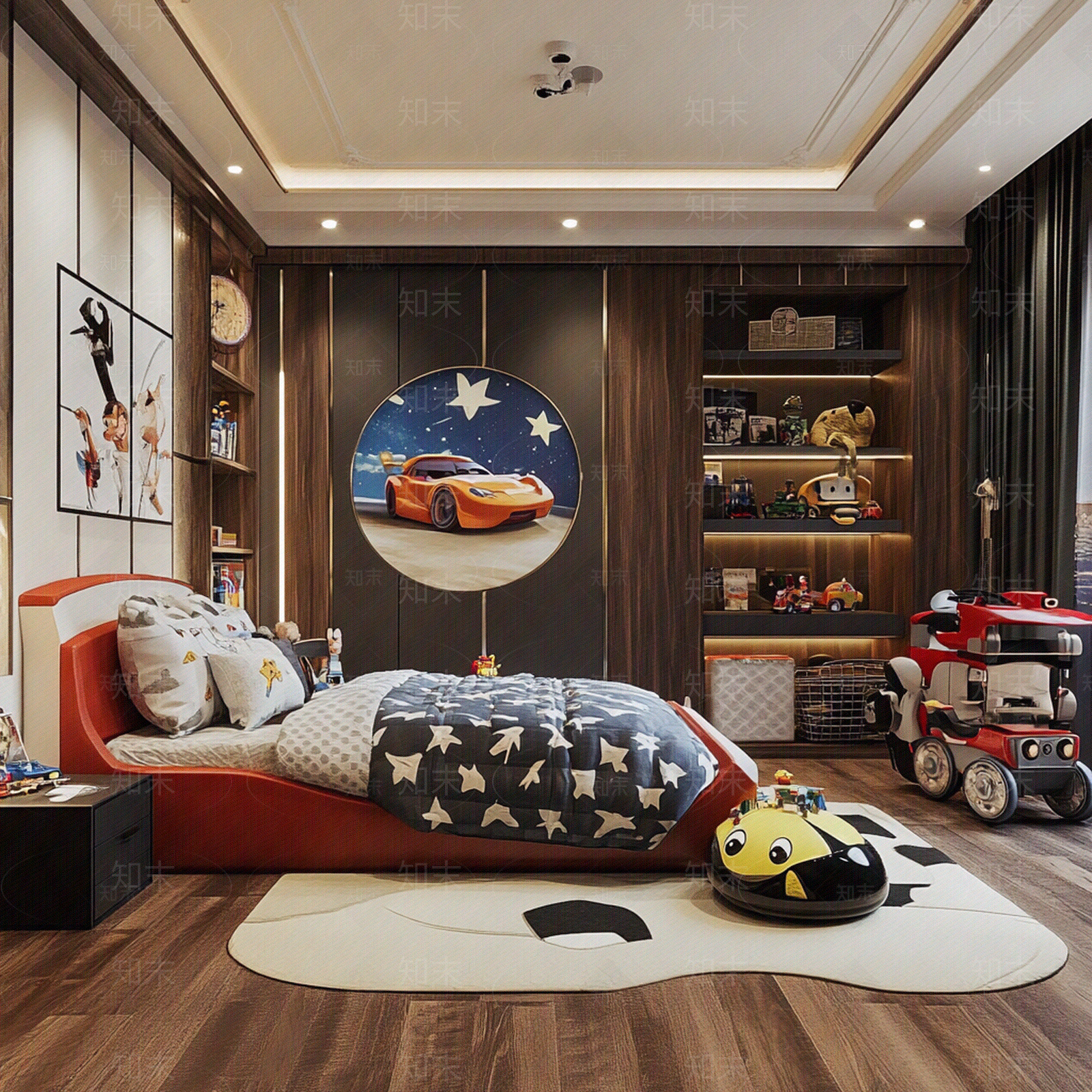 现代卧室贴图下载【ID:1182216684】