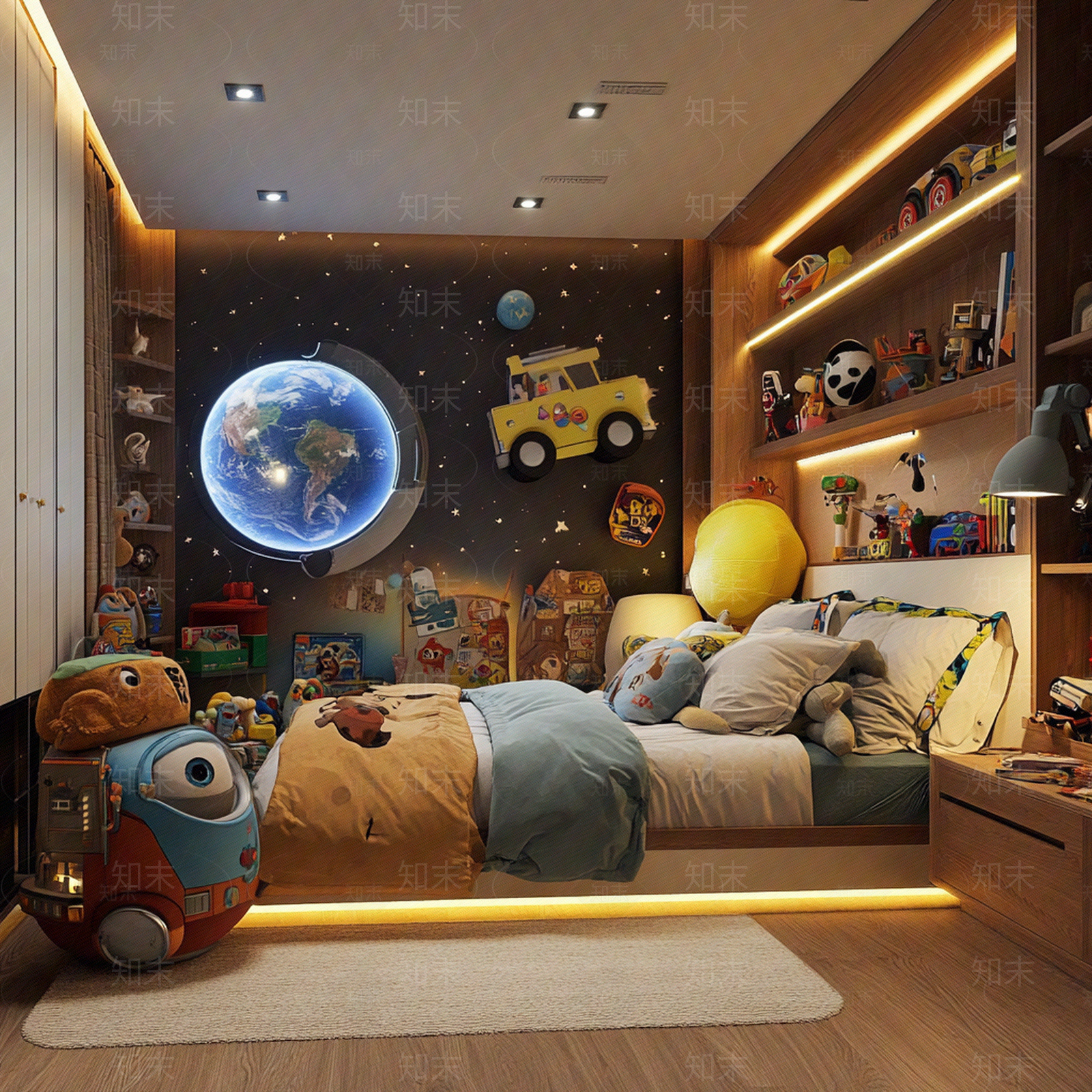 现代卧室贴图下载【ID:1182216781】