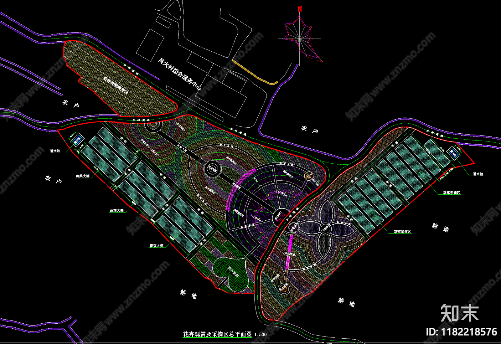 现代示范区景观cad施工图下载【ID:1182218576】