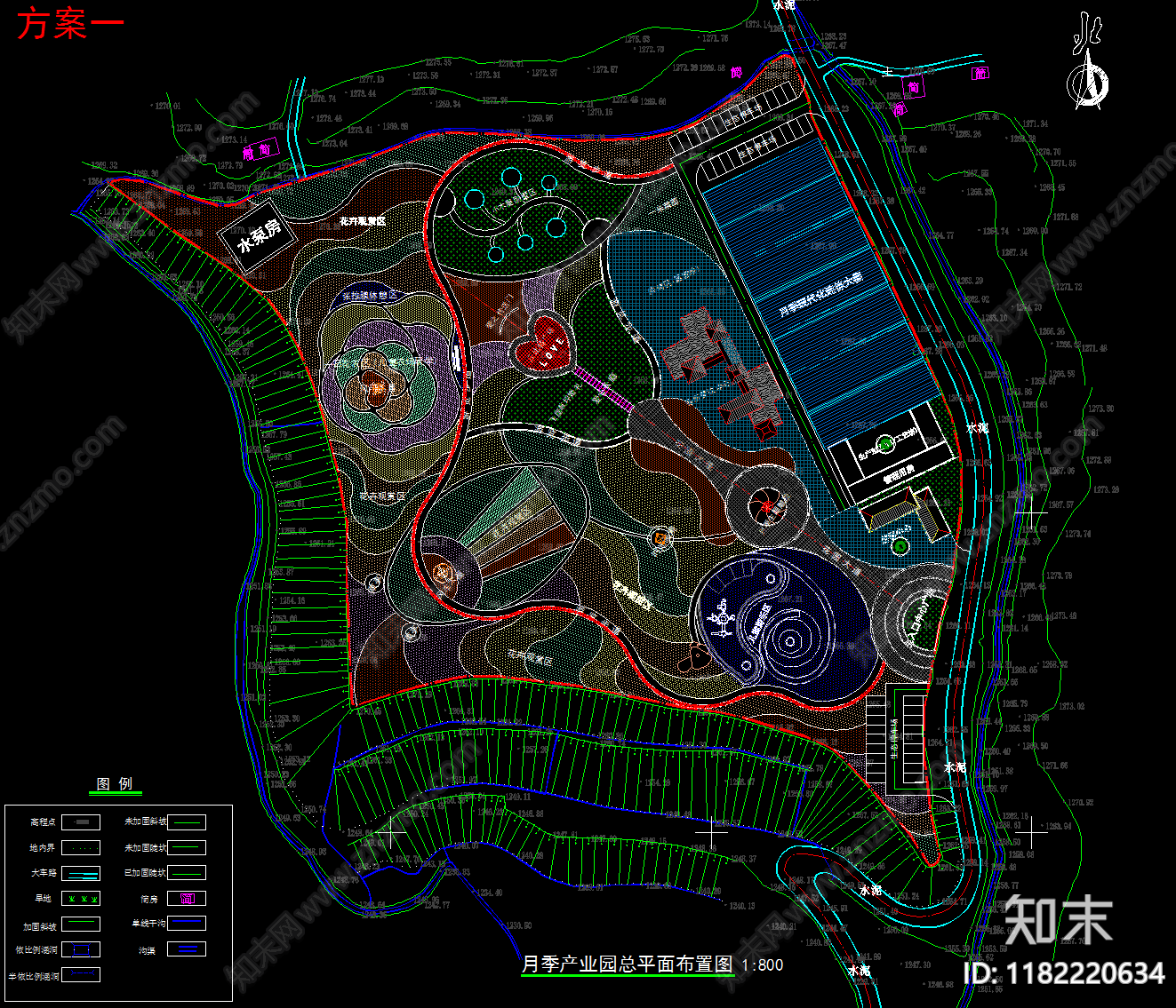 现代示范区景观cad施工图下载【ID:1182220634】