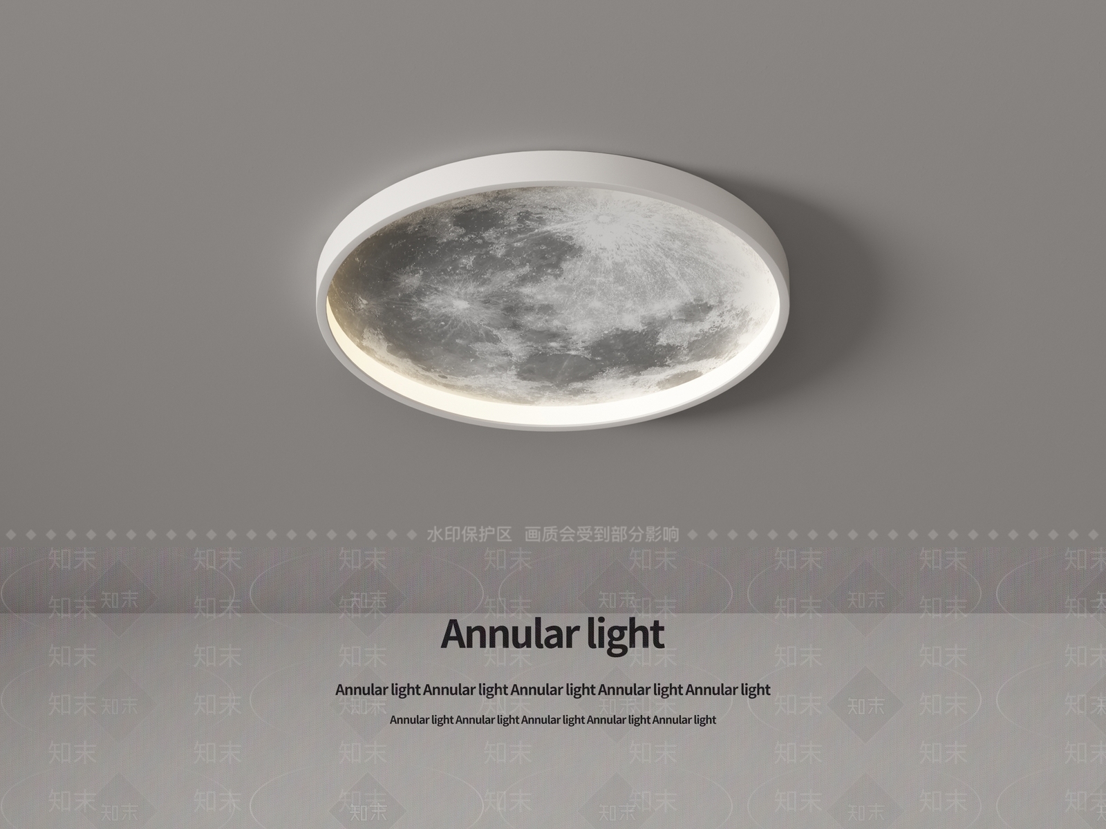 现代吸顶灯3D模型下载【ID:1182227807】