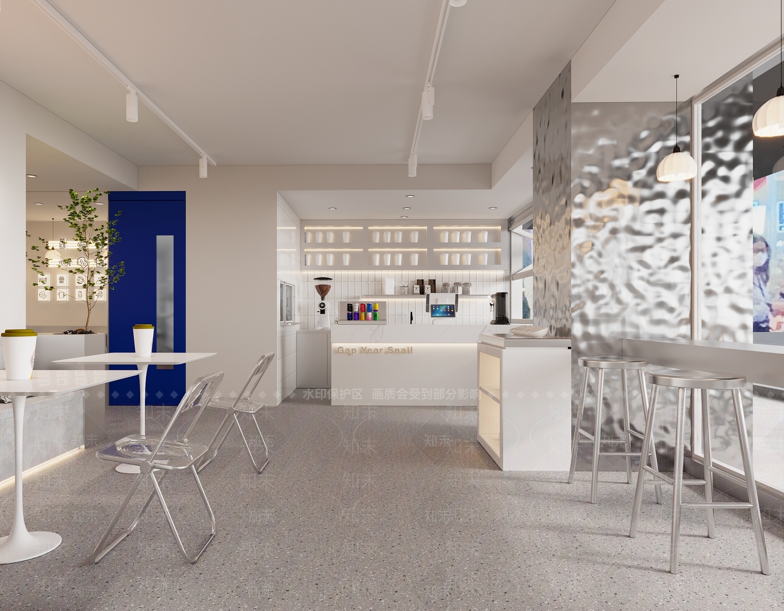 现代奶茶店3D模型下载【ID:1182233081】