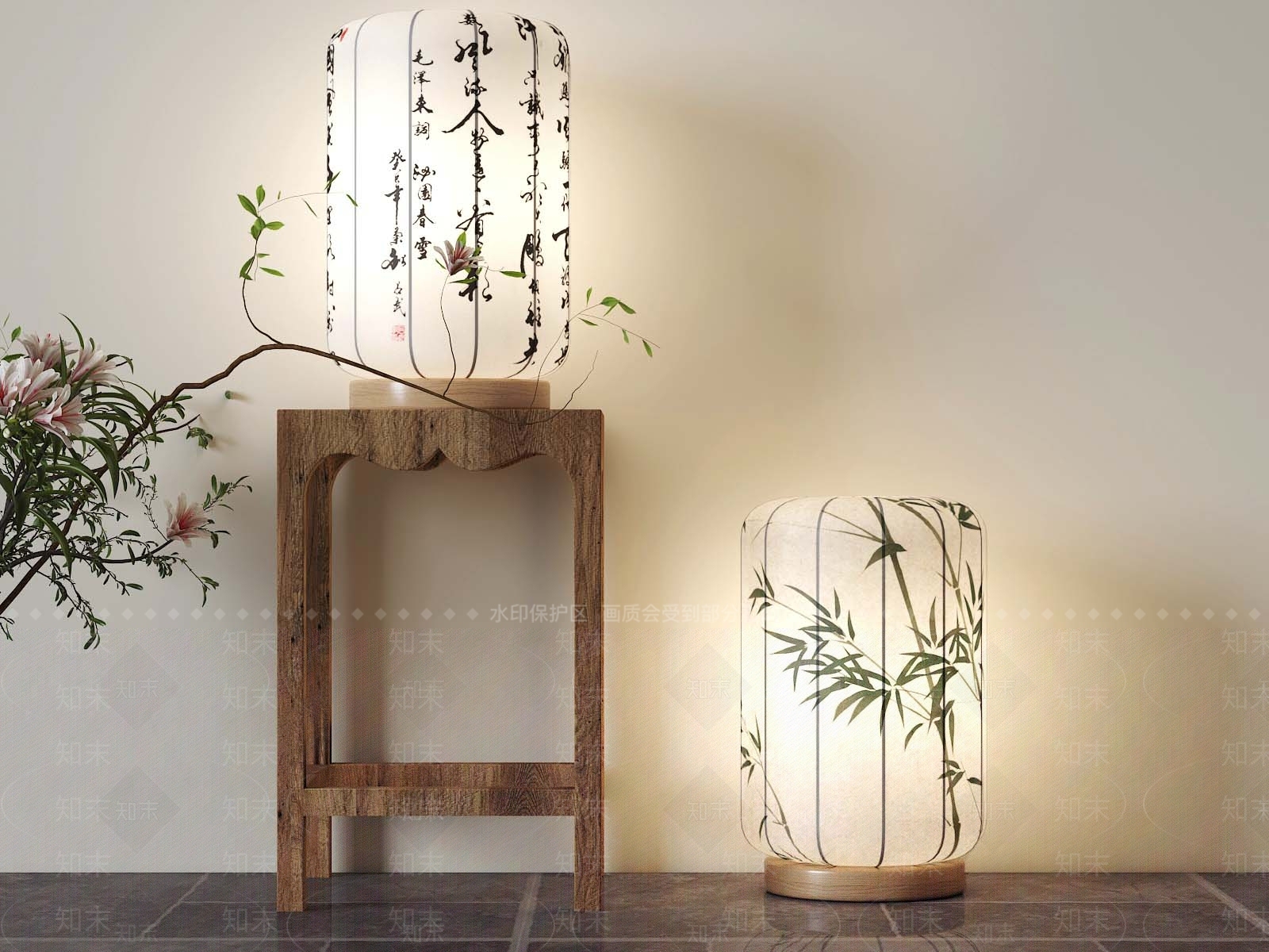 新中式灯笼SU模型下载【ID:1182235530】