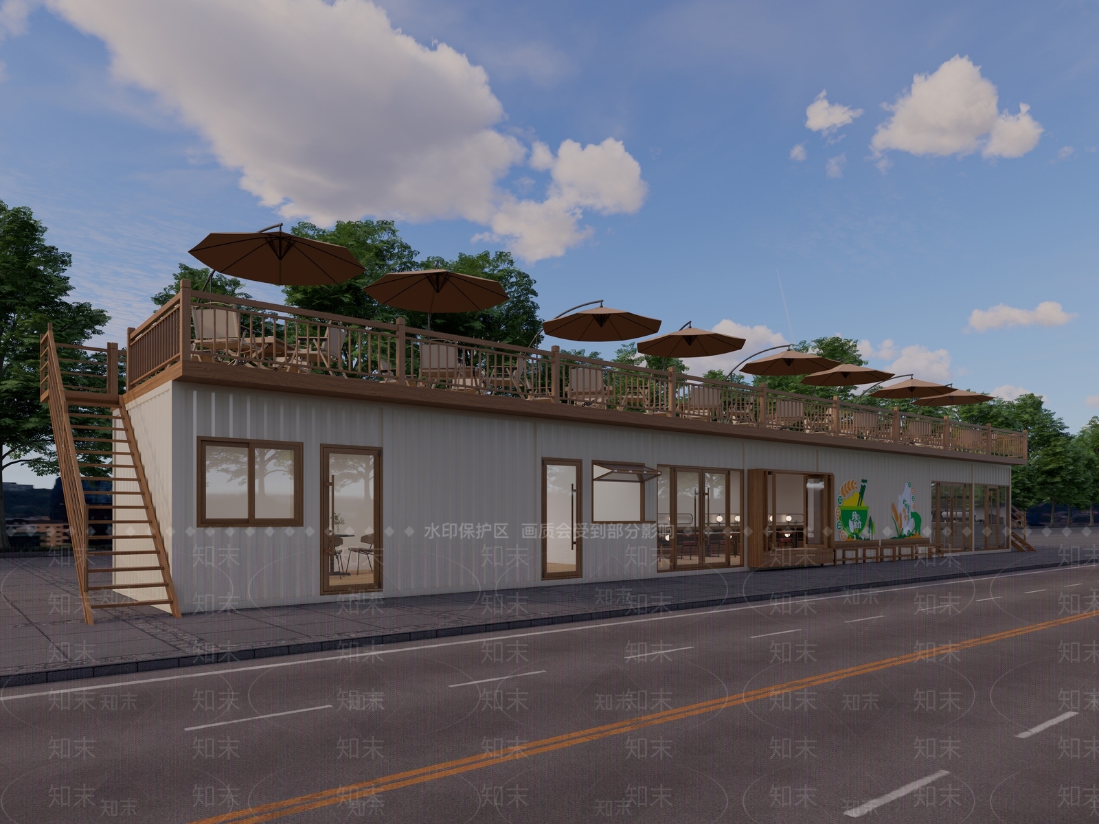 现代风格建筑SU模型下载【ID:1182252891】