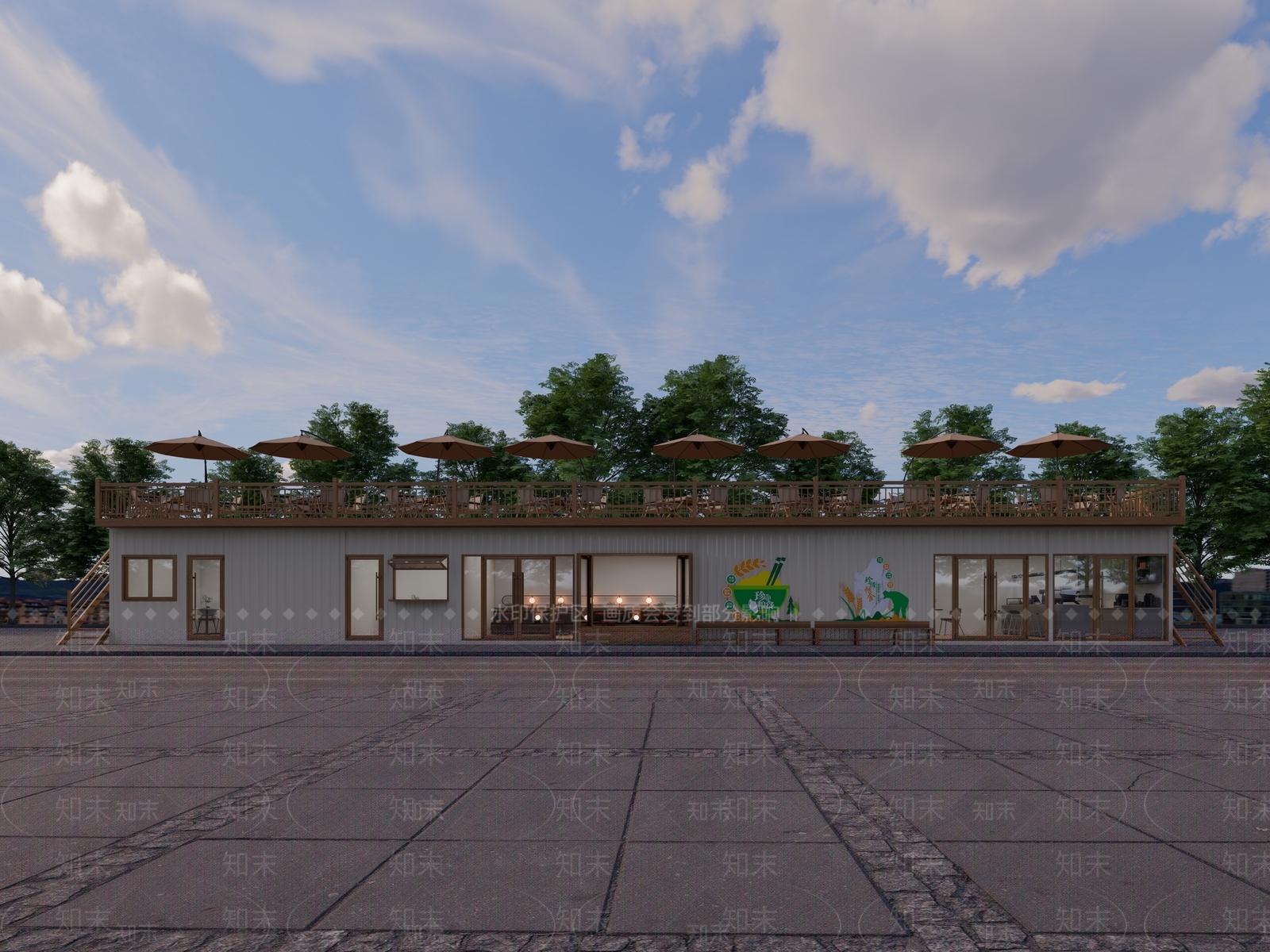 现代风格建筑SU模型下载【ID:1182252891】