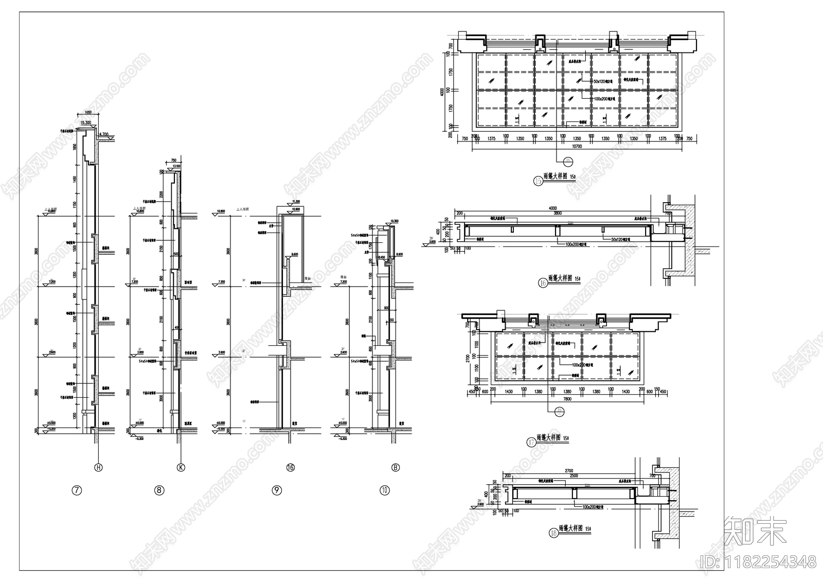 现代新中式幼儿园建筑cad施工图下载【ID:1182254348】