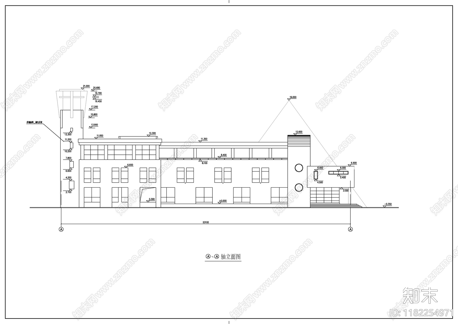 现代幼儿园建筑cad施工图下载【ID:1182254971】