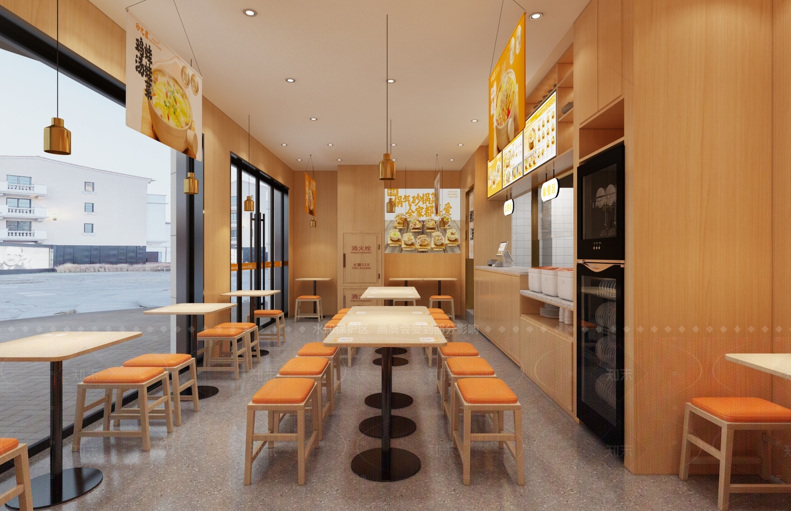 现代快餐店3D模型下载【ID:1182256324】