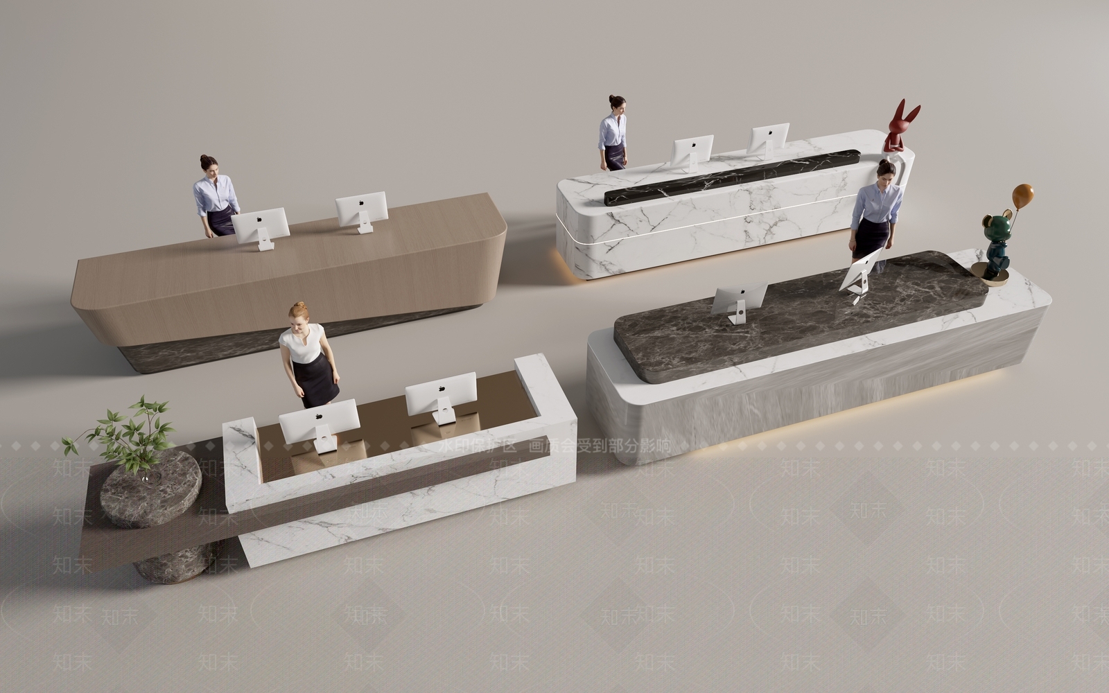 现代前台3D模型下载【ID:1182256006】