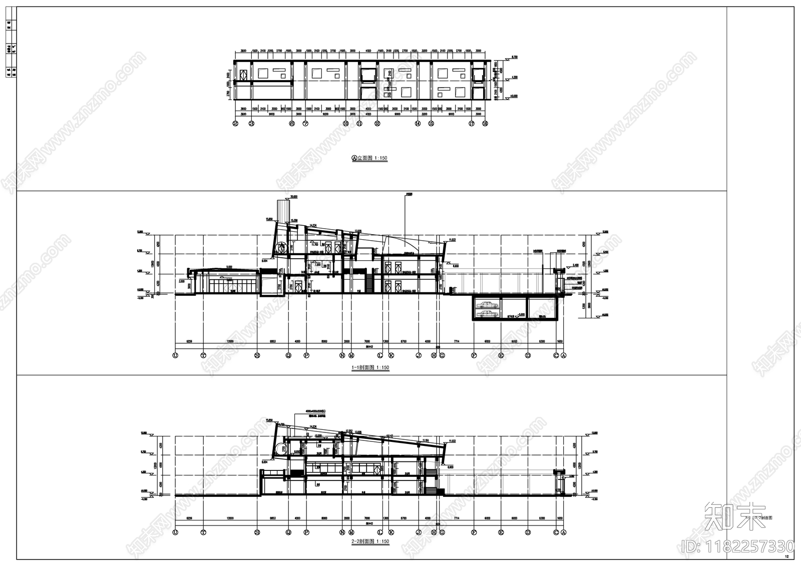现代幼儿园建筑cad施工图下载【ID:1182257330】
