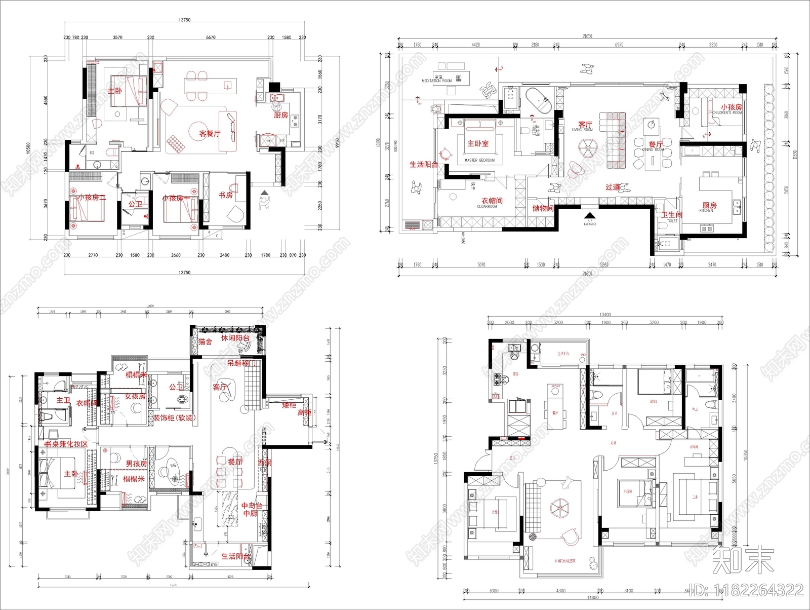 建筑平面图cad施工图下载【ID:1182264322】