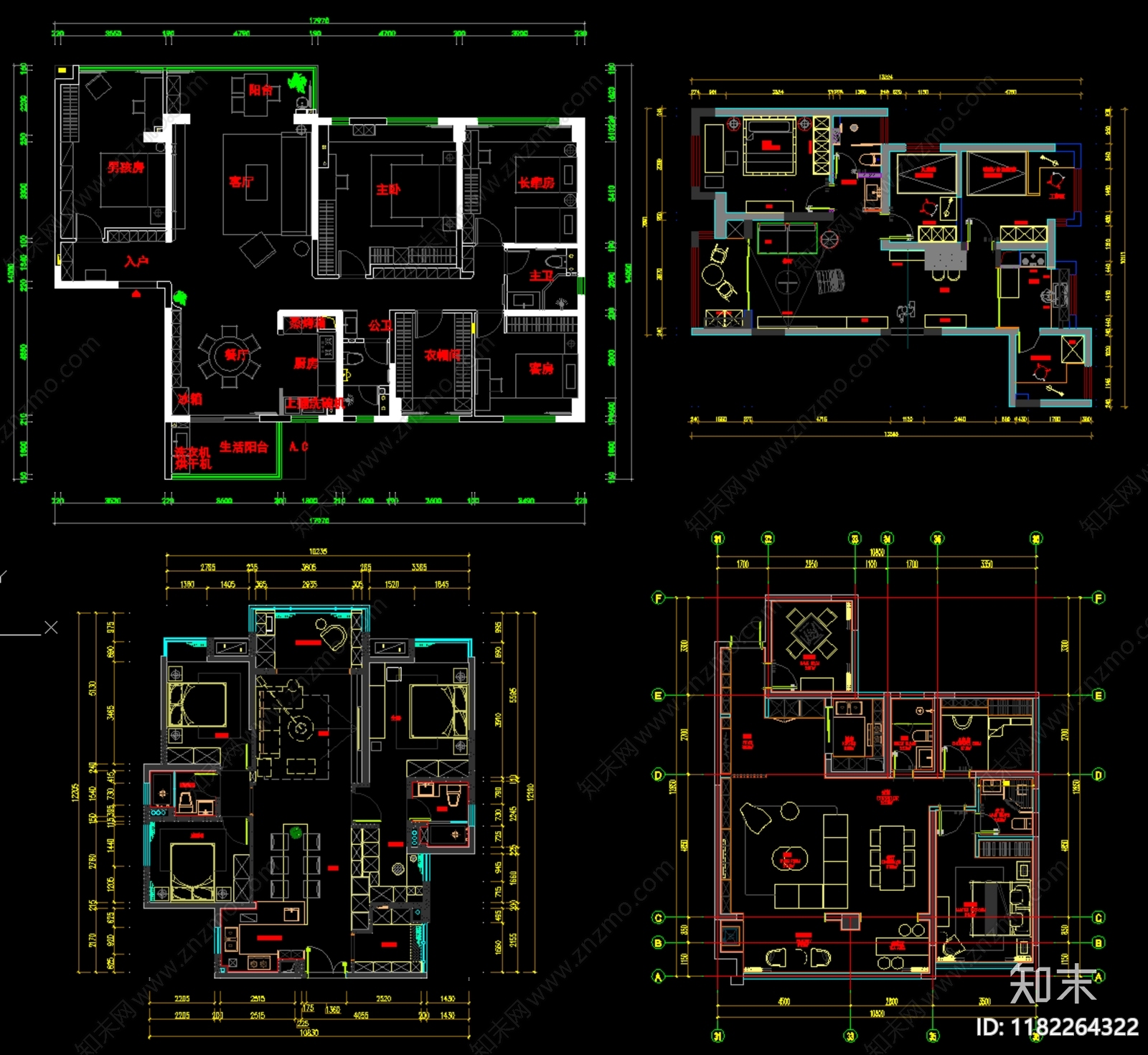 建筑平面图cad施工图下载【ID:1182264322】