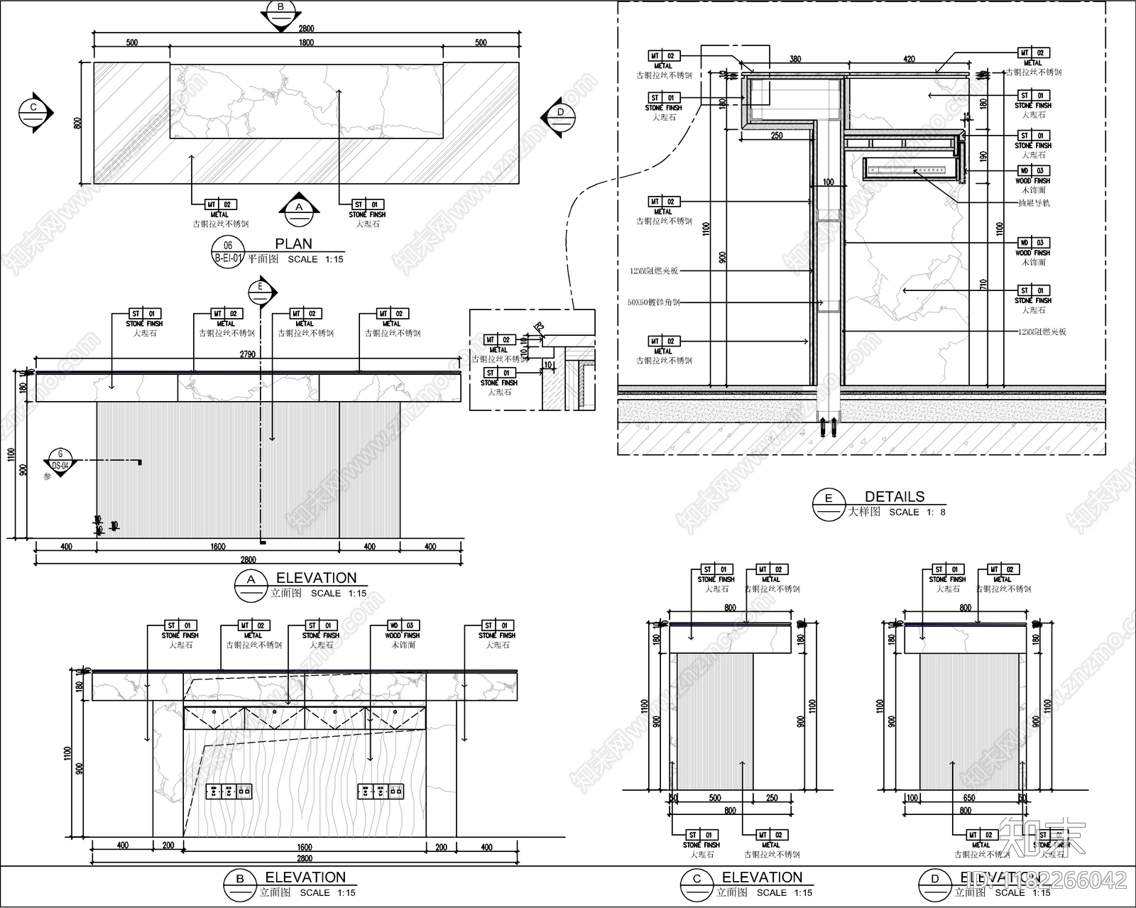 现代轻奢其他室内工艺节点cad施工图下载【ID:1182266042】