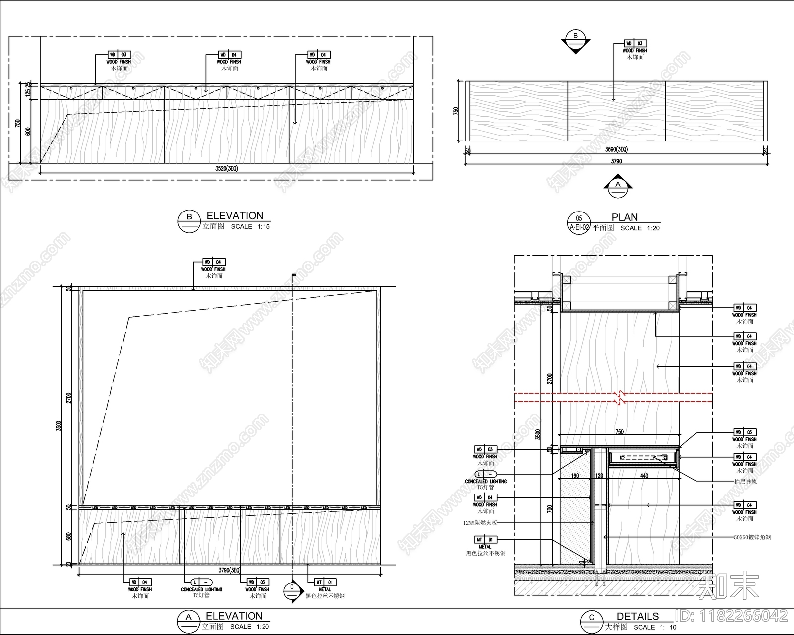 现代轻奢其他室内工艺节点cad施工图下载【ID:1182266042】