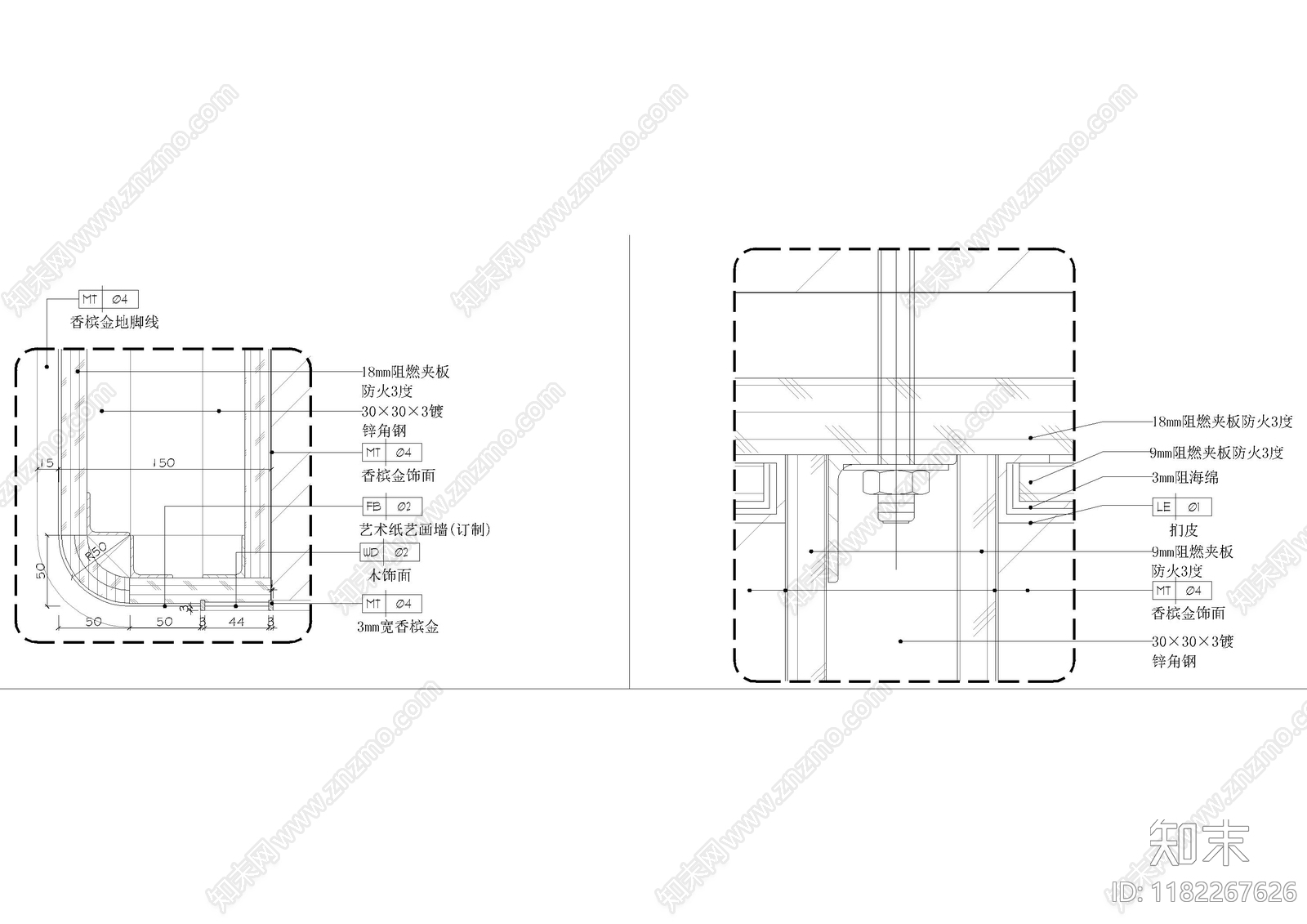 现代家具节点详图cad施工图下载【ID:1182267626】