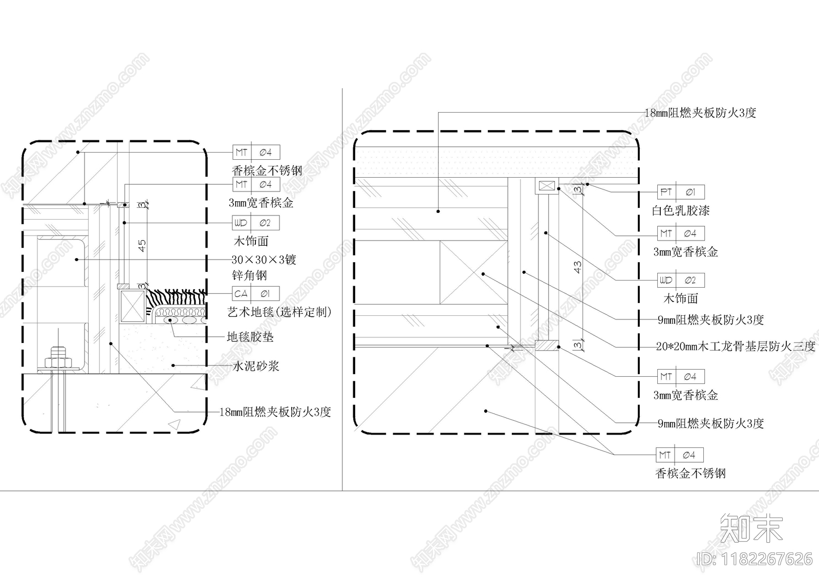 现代家具节点详图cad施工图下载【ID:1182267626】