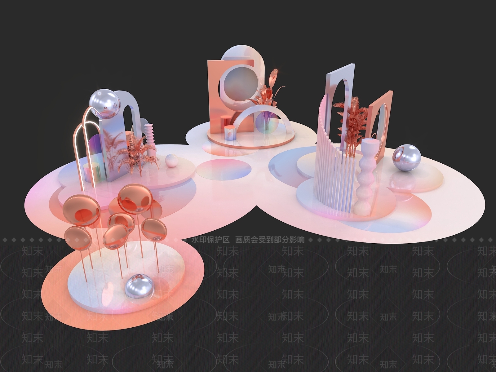 现代美陈SU模型精品下载_SketchUp模型_知末网
