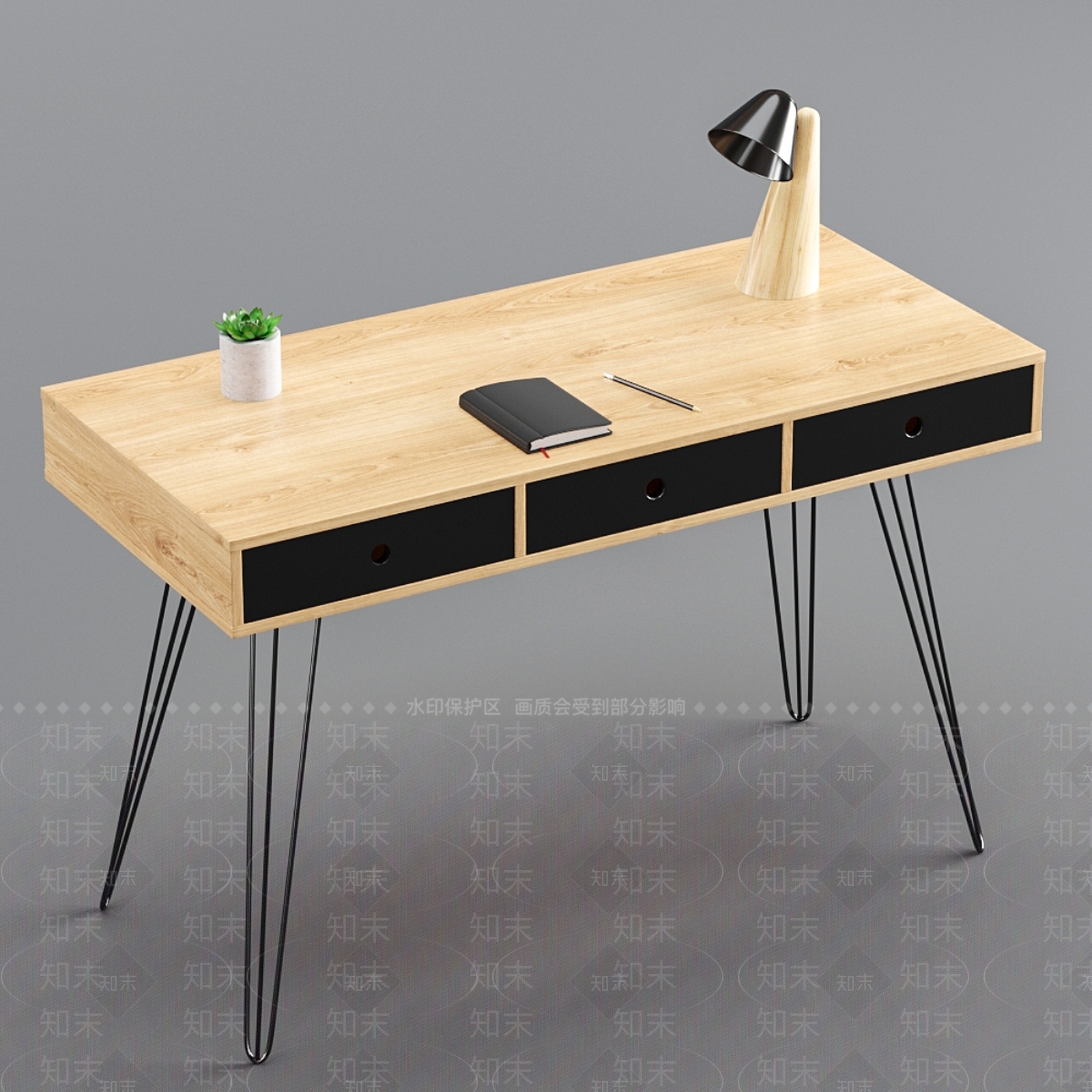办公桌椅3D模型下载【ID:1182271491】