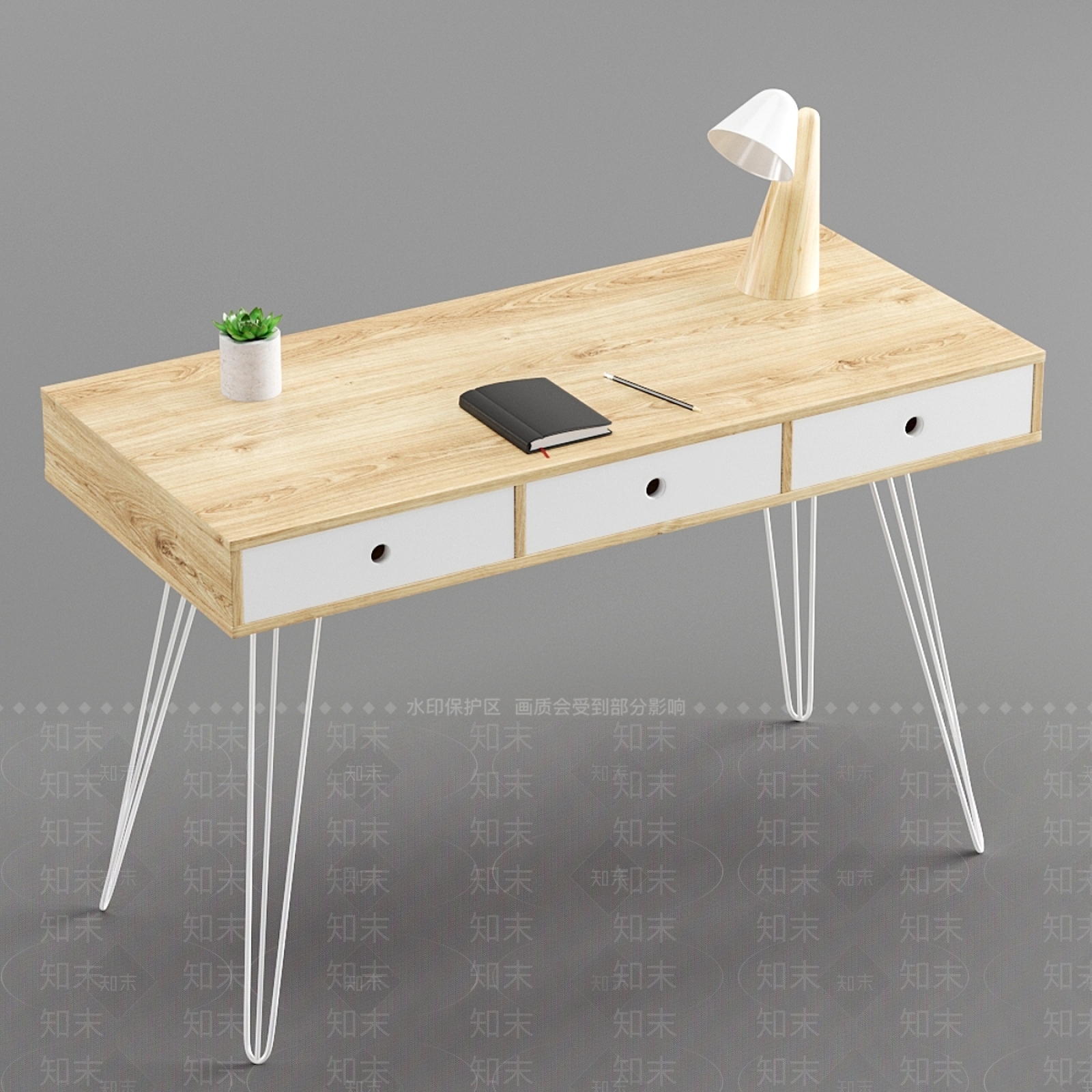 办公桌椅3D模型下载【ID:1182271491】