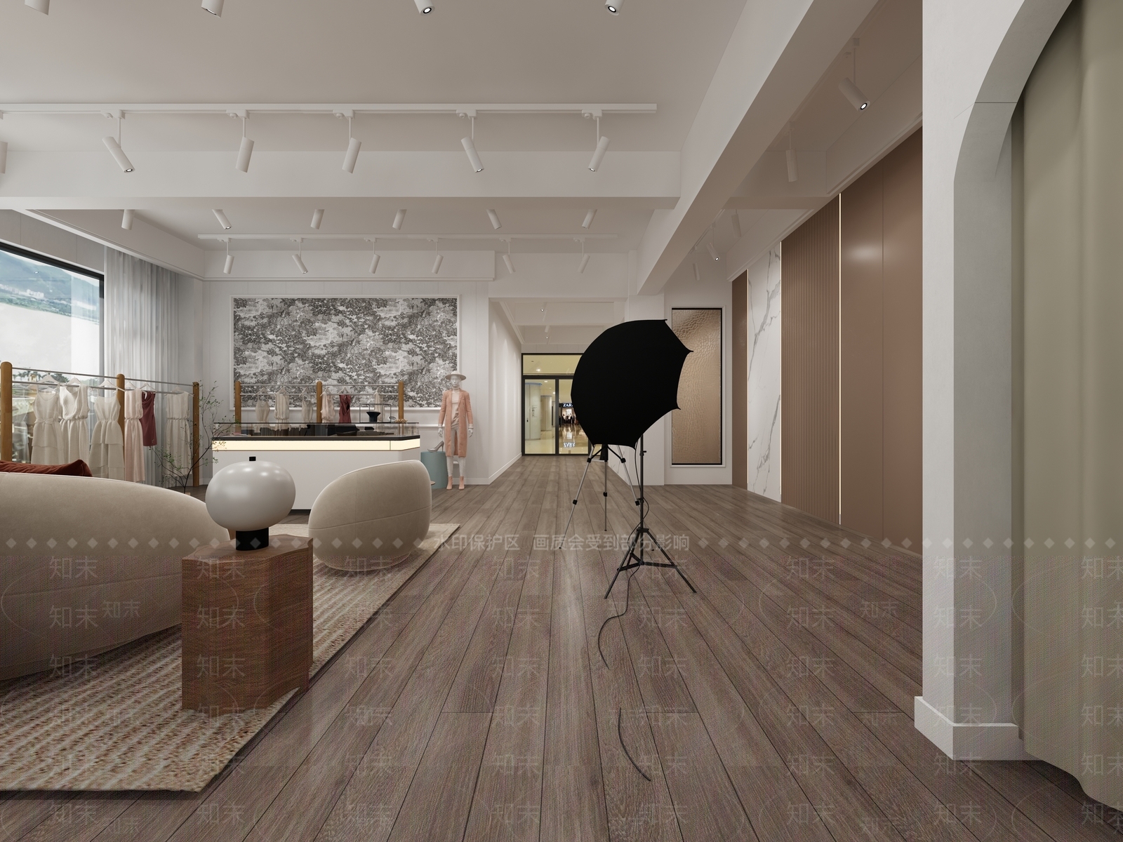 现代服装店3D模型下载【ID:1182282078】