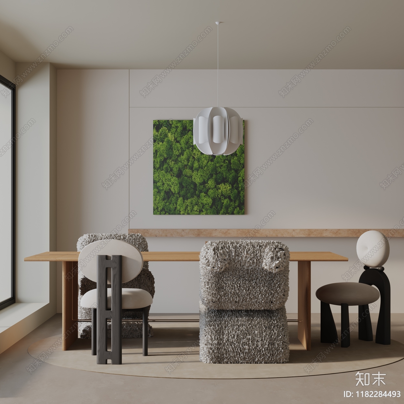 现代餐桌3D模型下载【ID:1182284493】