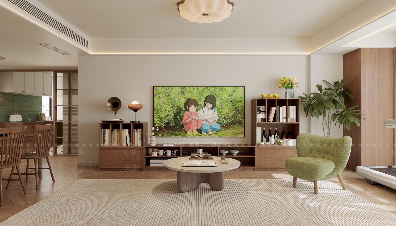 现代北欧家居客厅3D模型下载【ID:1182284114】