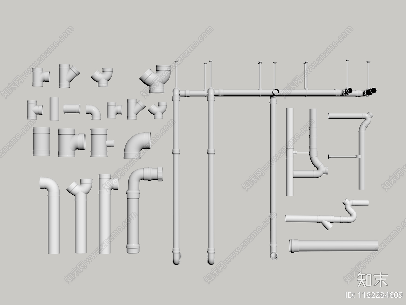 管道零件SU模型下载【ID:1182284609】