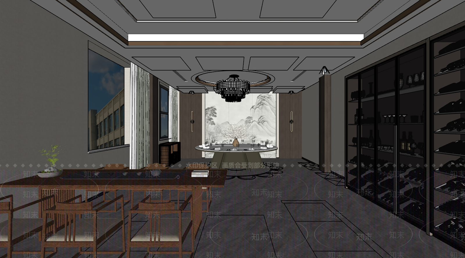 现代其他办公区域SU模型下载【ID:1182284850】